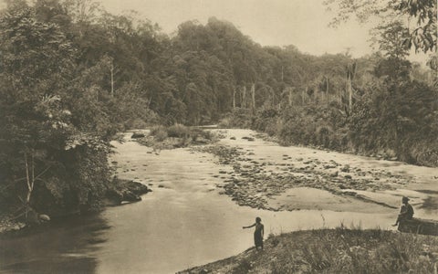 Antique Photo Gravure of Soengei Boewaya River, Sumatra, Indonesia, 1910, close-up 3