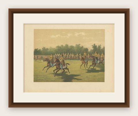 Antique Print of a Ceremony for the Raden Ajoe by M.T.H. Perelaer, 1888, shown framed