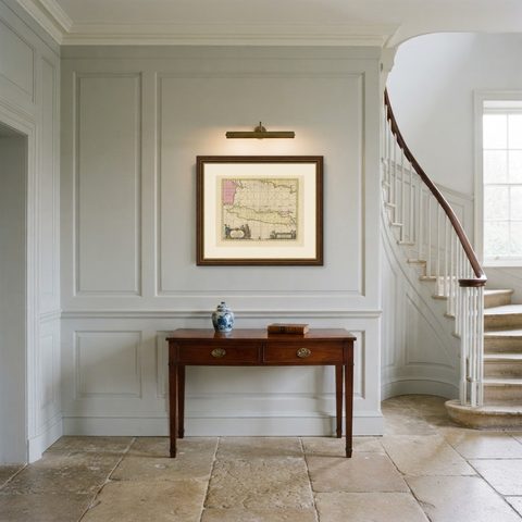 Antique Map of Java, Sumatra & Borneo, Dutch East Indies Sea Chart c.1700, shown framed in a room, true to size