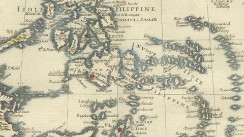 Antique Map Philippines, Moluccas, Celebes, Spice Islands, Tirion, c.1738, close-up 2