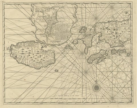Antique Map of Ambon and Boero by Valentijn, 1726, view 2