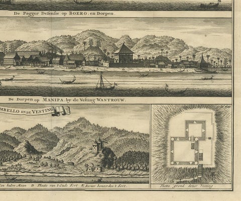 Antique Print of the Trading Posts of Ambon by Valentijn, 1726, view 4