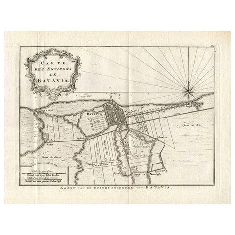 Antique Map of the Region of Batavia by Conrade, 1782