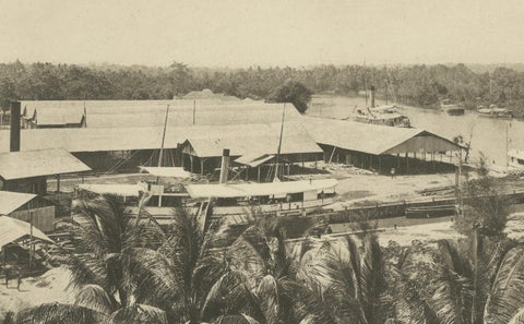 Oil Industry at Rantau-Pandjang, Sumatra, Dutch East Indies, ca.1910, close-up 5