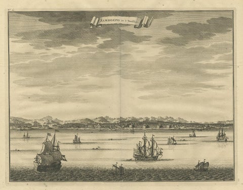 Antique Print of Samboepo by Valentijn, 1726, view 2