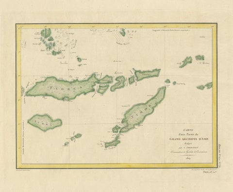 Antique Map of Flores, Timor and the Sunda Islands, French, c.1790, close-up 1