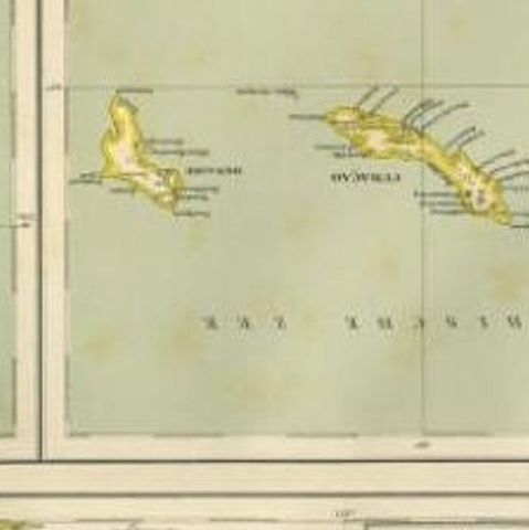 Antique Map of the West Indies and Ambon in Indonesia, 1900, close-up 2