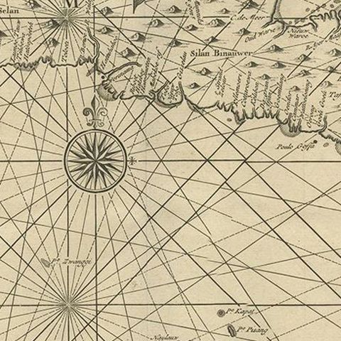 Antique Map of Ambon and Surroundings by Valentijn '1726', close-up 2