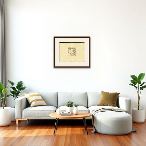 Antique Map of the Roadstead of Bantam by Van der Aa, 1725, shown framed in a room, true to size