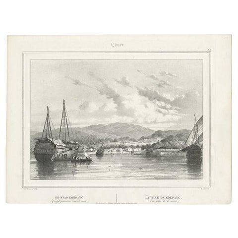 Antique Print of Kupang or Koepang in the East Indies, Now West-Timor, Indonesia, view 2