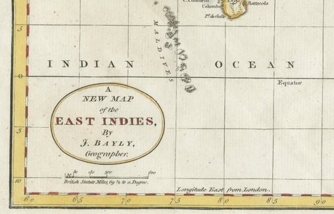 1782 Map of the East Indies, India, Siam, Philippines, Java, Borneo, Ganges, close-up 3