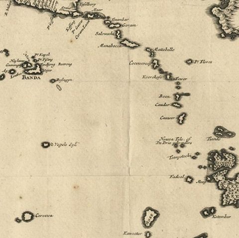 Map of the Southeastern Part of the Banda Islands, Incl Northern Australia, 1726, close-up 1