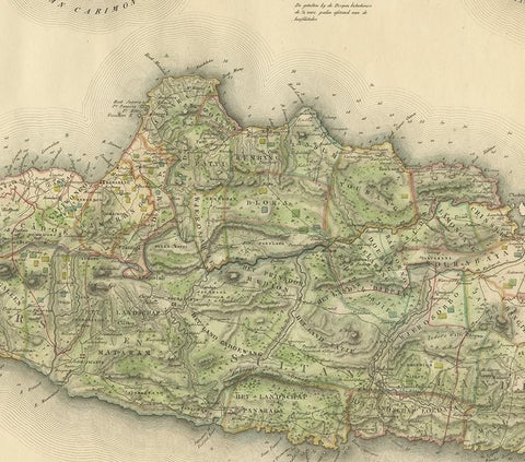 Antique Map of Central and East Java by Van den Bosch, 1818, view 4