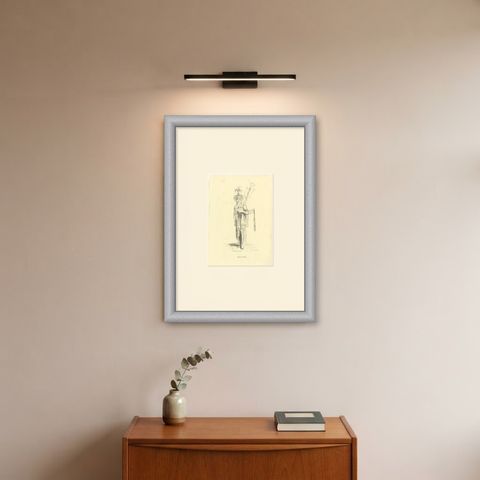 Herald of Timor, Antique Wahlen Costume Print, 1843-1844, shown framed on a wall, true to size