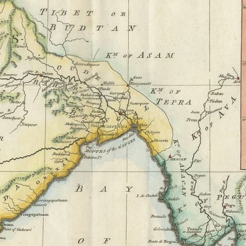 Antique Map of the East Indies by T. Kitchin, Engraved, Circa 1779, close-up 1