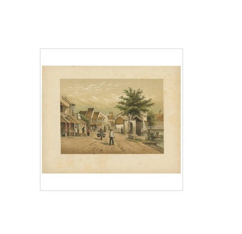 Antique Print of a Street View of Batavia, Indonesia by M.T.H. Perelaer, 1888, view 2