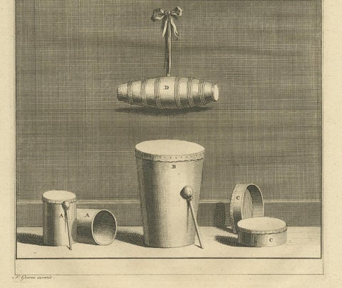 Antique Print of Various Drums by Valentijn '1726', view 3