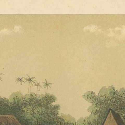 Antique Print of a Rampokan on Java by M.T.H. Perelaer, 1888, close-up 1