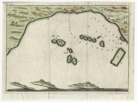 Small Early 18th Century Map of Banten Bay on the Island Java, Indonesia, c.1725, view 2