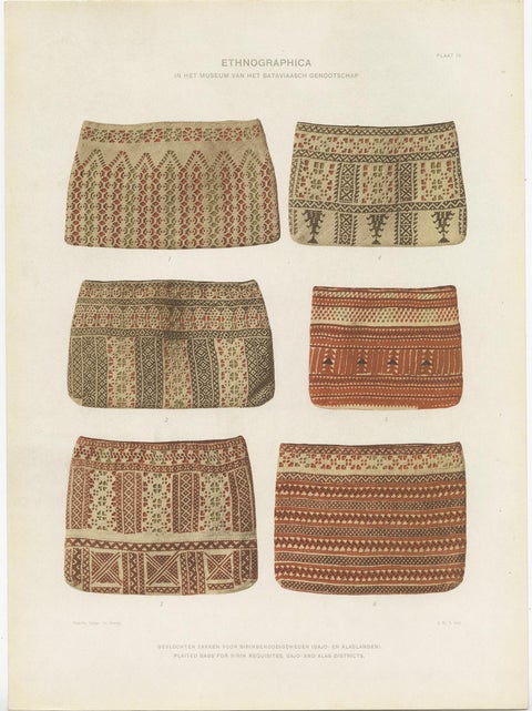 Twelve Prints of Ethnographic Items of Batavia Published by J.W. Teillers '1910', view 5