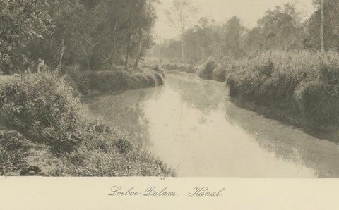 Canal at Loeboe Dalam, Sumatra, C J Kleingrothe, Dutch East Indies c1910, close-up 3