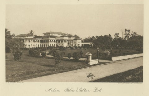 Sultan of Deli Palace and Esplanade, Medan, Sumatra, Dutch East Indies, c1910, close-up 2