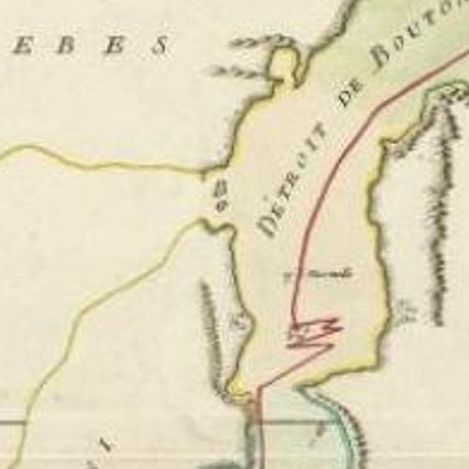 Antique Map of the Buton Strait by Philippe, 1787, close-up 1