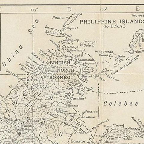 Antique Map of the Malay Archipelago by Walker, 1911, close-up 1