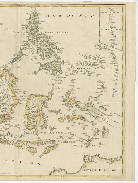 Antique Map of the Indonesian and Philippine Archipelagos by R. de Vaugondy, view 4