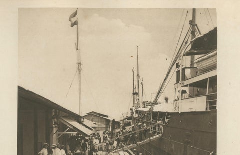 Belawan Harbour & Laborers, Sumatra, Indonesia, Kleingrothe Photogravure 1900, close-up 6