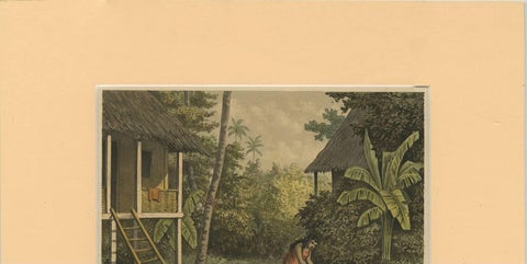 Antique Print of a House in Oleh-Leh, on Atjeh 'Sumatra, Indonesia' by Perelaer, view 3
