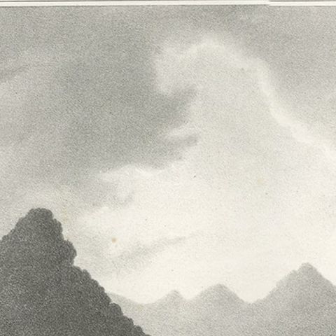 Old Print of the City of Anyer, West-Java Near Krakatau Volcano, Indonesia, 1833, close-up 1