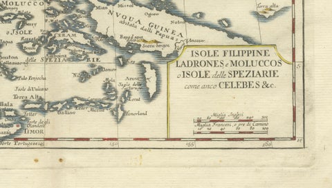 Antique Map Philippines, Moluccas, Celebes, Spice Islands, Tirion, c.1738, close-up 4