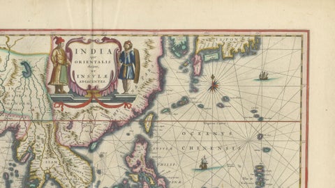 Antique Blaeu Maps, Indonesia & Moluccas, VOC Era, c.1642, close-up 3