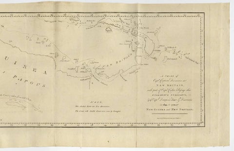 Antique Map of New Guinea and New Britain by P. Carteret, circa 1773, view 3