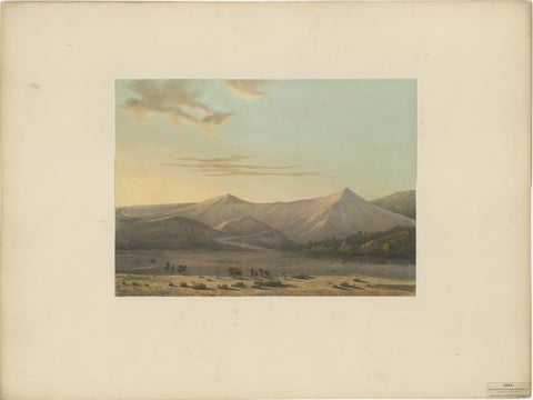 Mount Bromo Volcano Erupting in 1856, East Java Lithograph, Published 1872, view 2