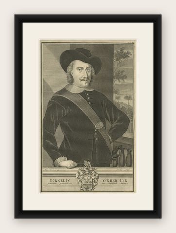 Governor-General Vander Lyn of the Dutch East Indies, Patron of Exploration 1724, shown framed