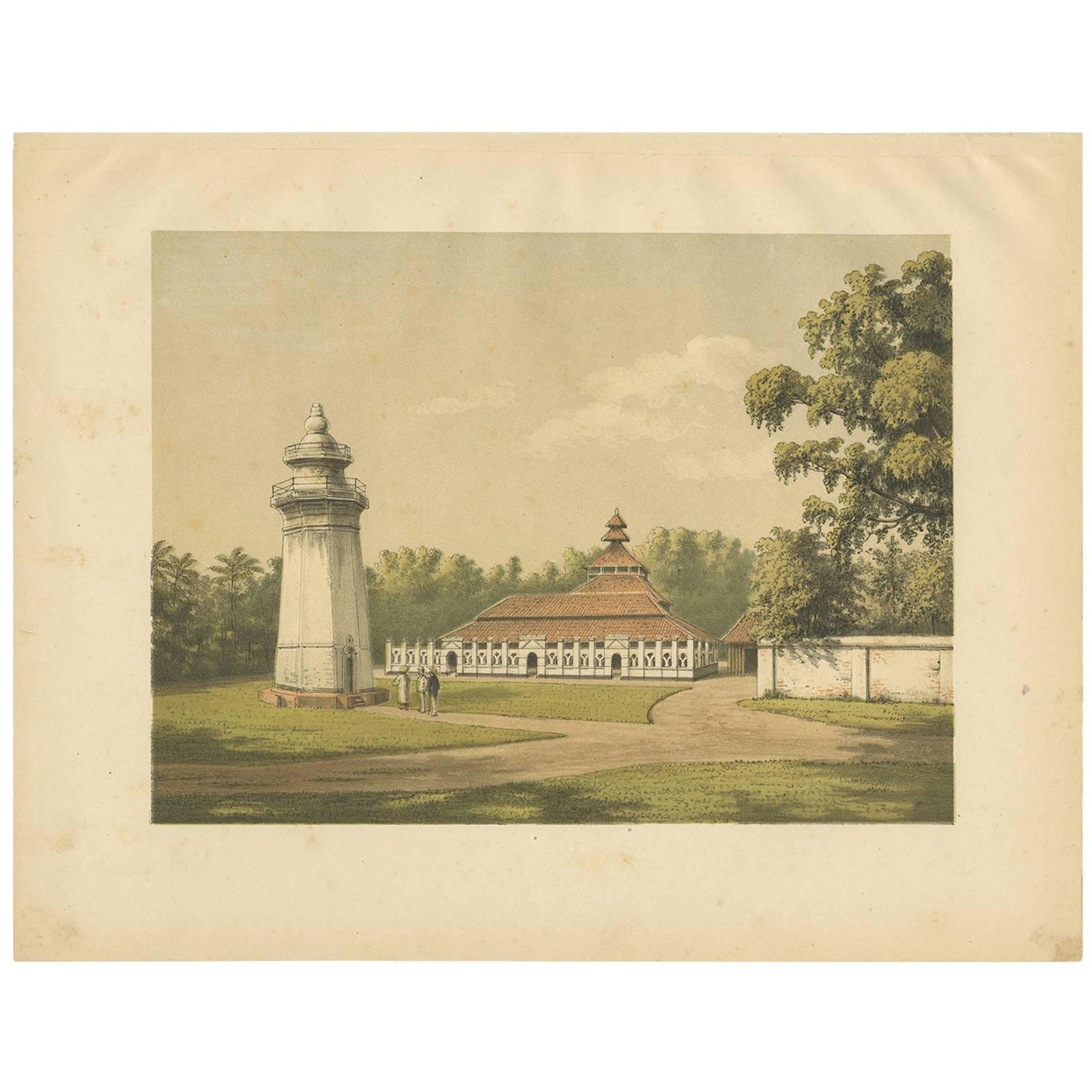 Antique Print of a Scene on Java by M.T.H. Perelaer, 1888