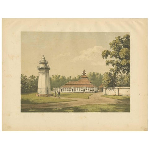 Antique Print of a Scene on Java by M.T.H. Perelaer, 1888