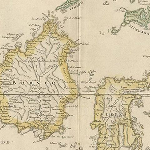 Antique Map of the Indonesian and Philippine Archipelagos by R. de Vaugondy, close-up 2
