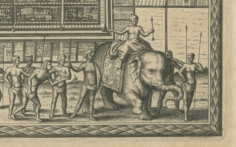 Antique Print of Batavia, Capital of the Dutch East Indies, Van der Aa, ca.1725, close-up 2