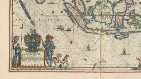 Antique Blaeu Maps, Indonesia & Moluccas, VOC Era, c.1642, close-up 1
