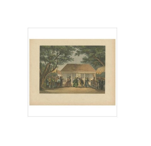 Antique Print of a Party in Batavia by M.T.H. Perelaer, 1888, view 2