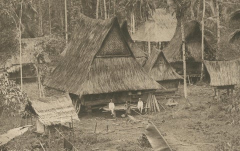 Batak Kampong Village, Sumatra Dutch East Indies, Kleingrothe Photogravure 1900, close-up 2