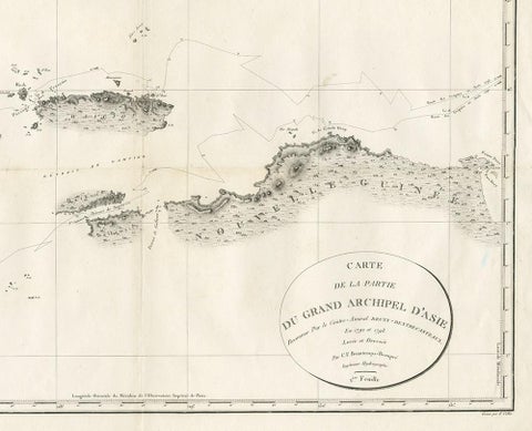 Antique Map of Indonesia by C.F. Beautemps-Beaupre, circa 1807, view 4
