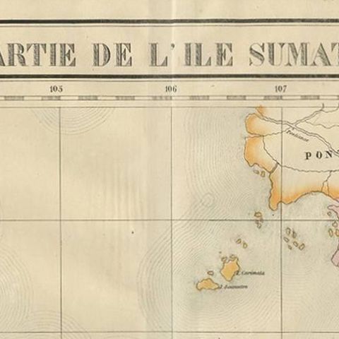 Antique Map of South Sumatra by P.M.G. Vandermaelen, 1827, close-up 1