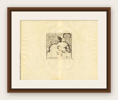 Antique Map of the Roadstead of Batavia by Van der Aa, 1725, shown framed