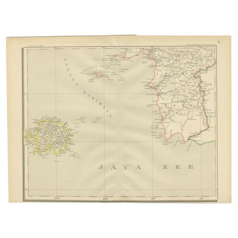 Antique Map of the Java Sea by Dornseiffen, 1900