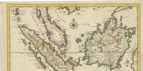 Antique Map of the Sunda Islands Sumatra, Java, Malay Peninsula & Borneo (1739), view 4