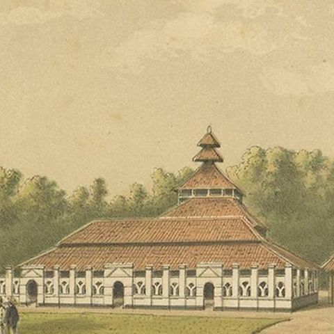 Antique Print of a Scene on Java by M.T.H. Perelaer, 1888, close-up 1